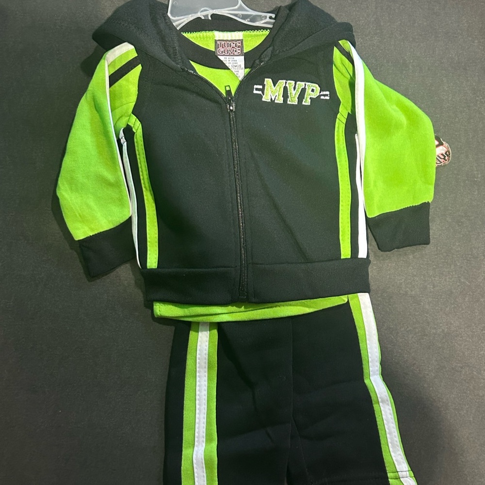 Green and Black MVP Tracksuit for Kids